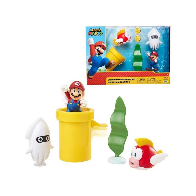 SUPER MARIO SOTTOMARINO DIORAMA SET 6PZ