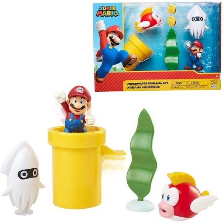 SUPER MARIO SOTTOMARINO DIORAMA SET 6PZ