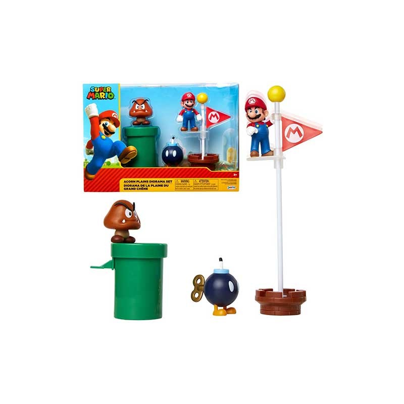 SUPER MARIO ACORN PLAINS DIORAMA SET 5PZ