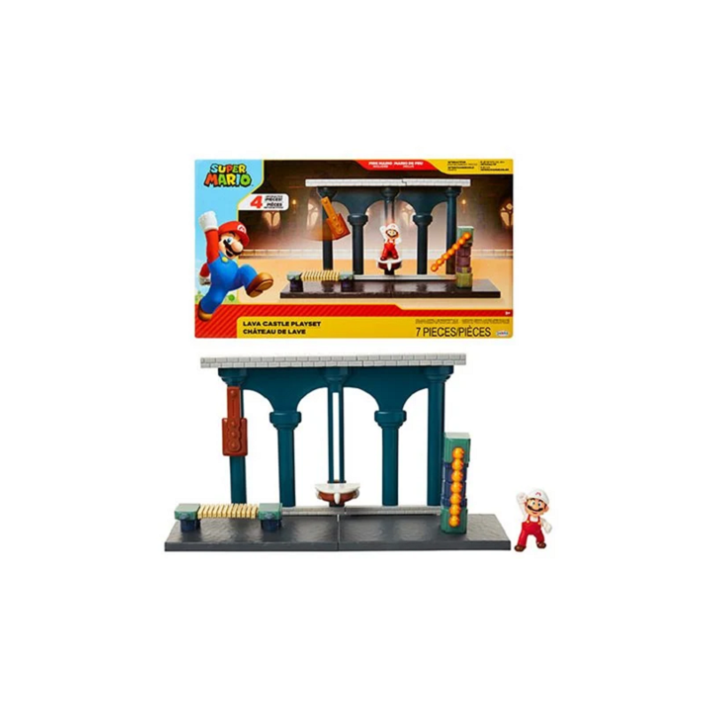 SUPER MARIO LAVA CASTLE PLAYSET 7PZ