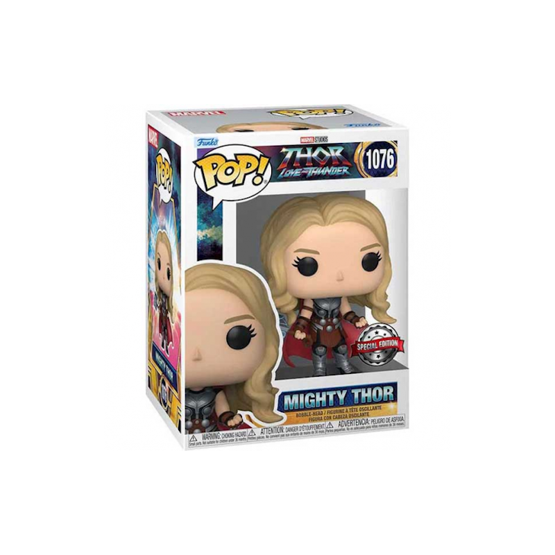 THOR LOVE AND THUNDER: MIGHTY THOR WITHOUT HELMET MARVEL FUNKO POP 1076 SPECIAL EDITION