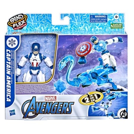 CAPTAIN AMERICA ICE MISSION MARVEL AVENGERS BEND AND FLEX MISSION