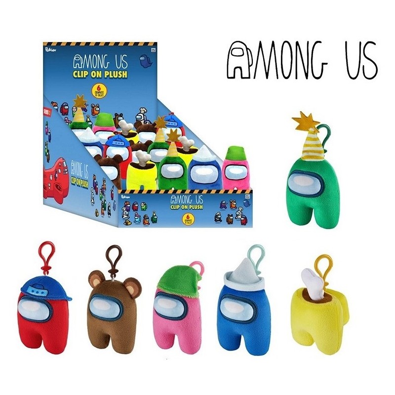 MINI PELUCHE CON CLIP DI AMONG US DA 13 CM - 1 PZ. A SCELTA