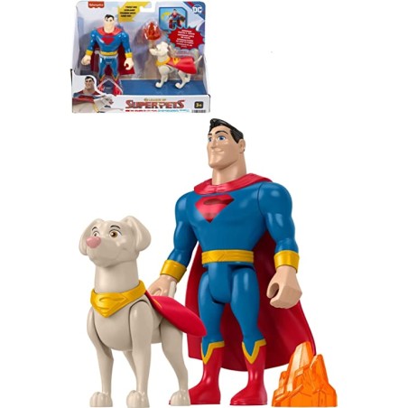 DC COMICS DC LEAGUE OF SUPER-PETS SUPERMAN E KRIPTO TOYS DA 15 CM