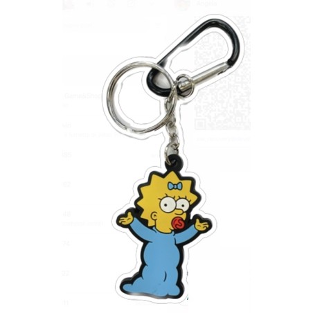 PORTACHIAVE MAGGIE SIMPSON IN GOMMA CON MOSCHETTONE