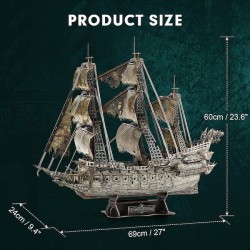 NAVE PIRATA - L'OLANDESE VOLANTE 3D PUZZLE DELLA NAVE FANTASMA DA 360 PEZZI + LUCI LED