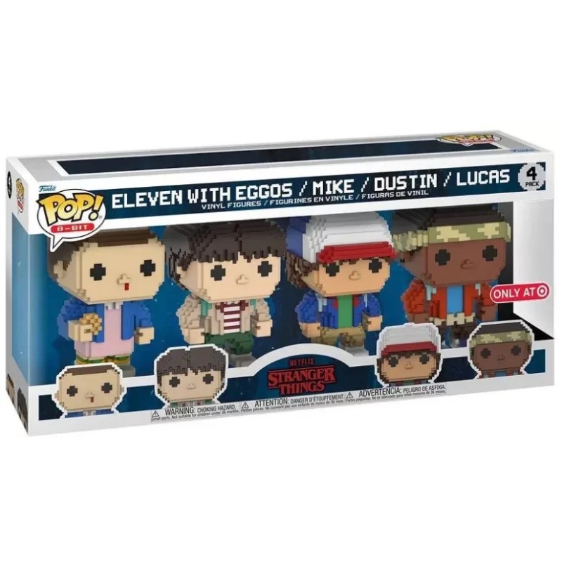 STRANGER THINGS ELEVEN, MIKE, DUSTIN, LUCAS SPECIAL EDITION FUNKO POP 8-BIT 4 PACK