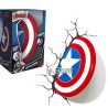 CAPTAIN AMERICA CON ADESIVO MURO SPACCATO LAMPADA DA PARETE MARVEL