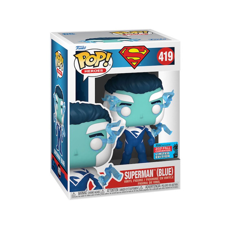 SUPERMAN BLUE FUNKO POP 419 EXCLUSIVE 2021 FALL CONVENTION