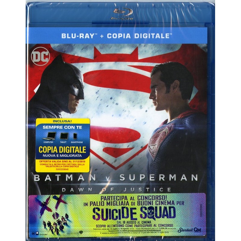 BATMAN V SUPERMAN DAWN OF JUSTICE BLU-RAY