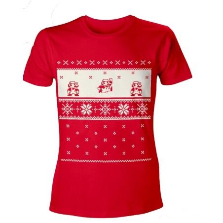 T-SHIRT SUPER MARIO X-MAS UFFICIALE NINTENDO TAGLIA S