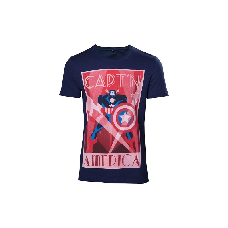 T-SHIRT CAPTAIN AMERICA MARVEL UNISEX TAGLIA M