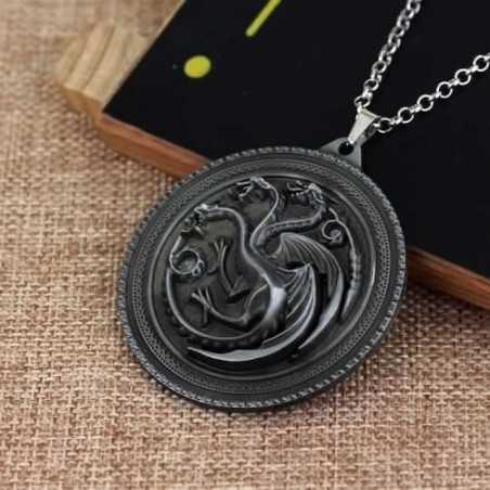 COLLANA DAENERYS TARGARYEN DEL TRONO DI SPADE ARGENTATO