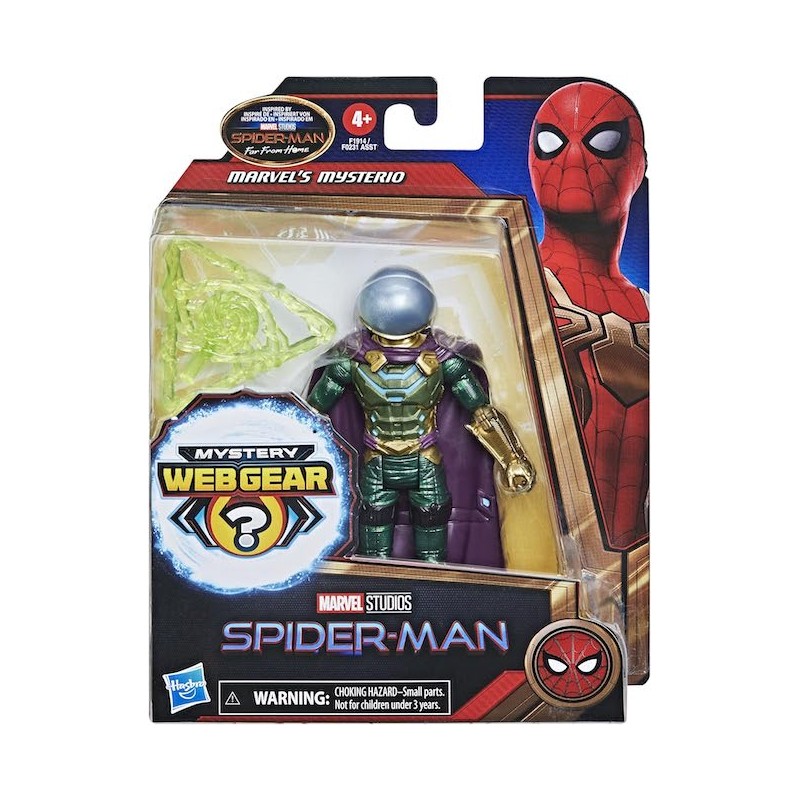 SPIDER-MAN HASBRO MYSTERIO ACTION FIGURE DA 15 CM CON ARMATURA MYSTERY WEB GEAR