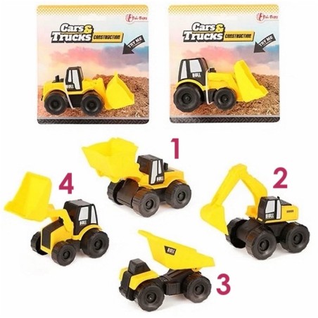 CARS&TRUCKS MINI VEICOLO DA CANTIERE 1PZ A SCELTA 6X13X14CM