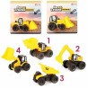 CARS&TRUCKS MINI VEICOLO DA CANTIERE 1PZ A SCELTA 6X13X14CM