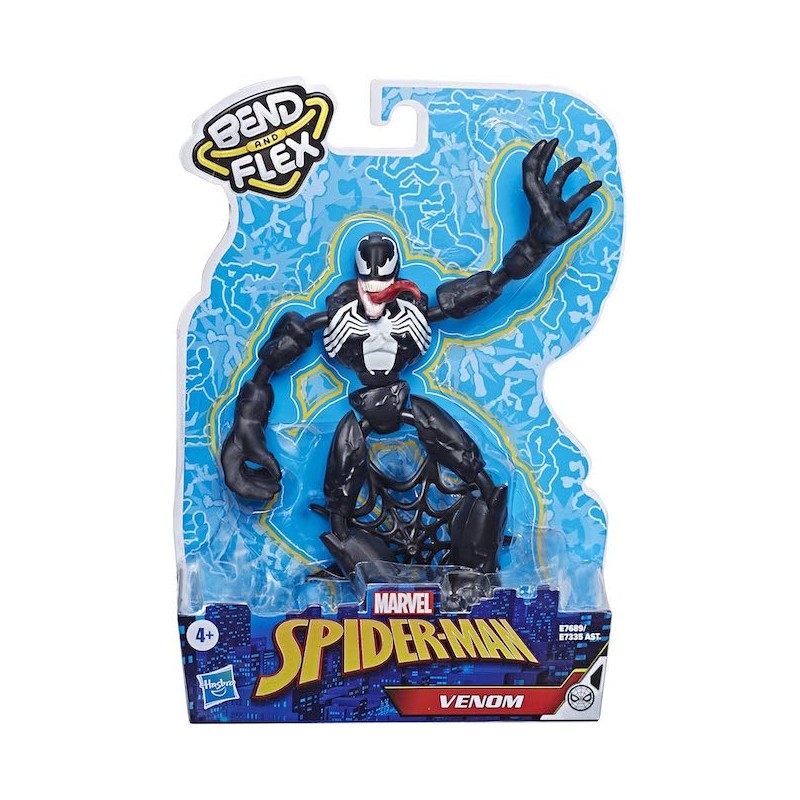 VENOM BEND AND FLEX FIGURE HASBRO SPIDER-MAN SERIES DA 15 CM