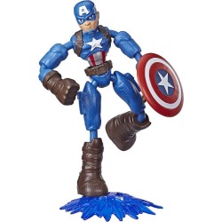 CAPTAIN AMERICA BEND AND FLEX FIGURE HASBRO AVENGERS SERIES DA 15 CM