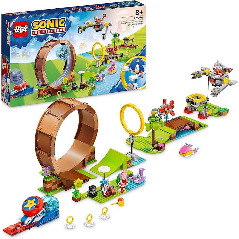 LEGO 76994 SONIC THE HEDGEHOG SFIDA DEL GIRO DELLA MORTE NELLA GREEN HILL ZONE DI SONIC